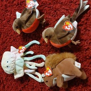 4 Beanie Babies